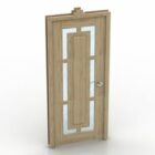 Door Wooden Frame With Glass Line