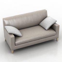 Modello 3d in stile componibile divano cinese moderno di colore caldo
