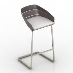 כיסא בר פלדה דגם תלת מימד עליון
