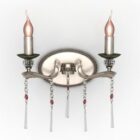 Valaisimen kynttilänjalka antiikkisen muotoinen