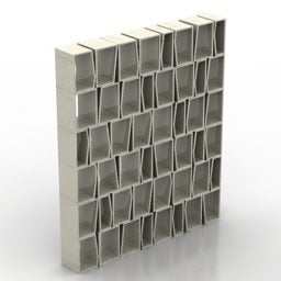 Wall Rack Bookcase 3d model