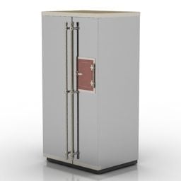 Großer Kühlschrank nebeneinander 3D-Modell