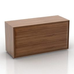Modello 3d dell'armadietto in legno