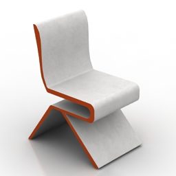 Swivel Desk Chair Red Color 3d model