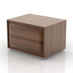 Modelo 3d de mesa de cabeceira pequena com armário