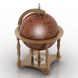 Antikk Globe Skoleutstyr 3d-modell