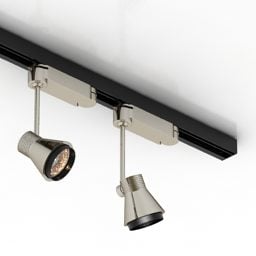 Plafondlamp Mini Spotlight op rail 3D-model