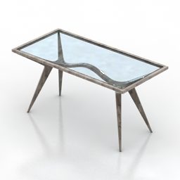 Outdoor Glass Table 3d model