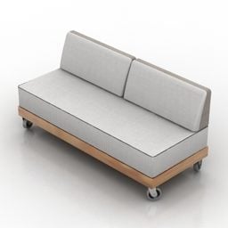 Fabric Sofa Bench Upholstered 3d model
