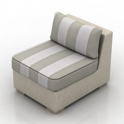 안락 의자 Poltrona 스트립 패턴 3d 모델