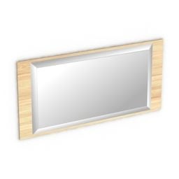 Simple Mirror Wood Frame 3d model