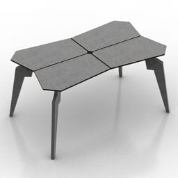 Vikbart bord svart färg 3d-modell