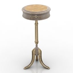 Antique Stool Table 3d model