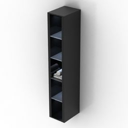Black Vertical Shelf 3d model