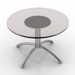 ग्लास टेबल राउंड टॉप 3डी मॉडल