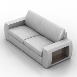 Twee Sofa stof textuur 3D-model