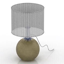 Simple Ceiling Lamp Rectangular Glass 3d model