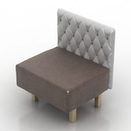 Sofa Short Chesterfield Back 3D model