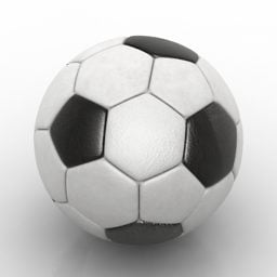 Weißes ovales Sportball-3D-Modell