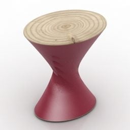 Modelo 3d de mesa extensível de madeira