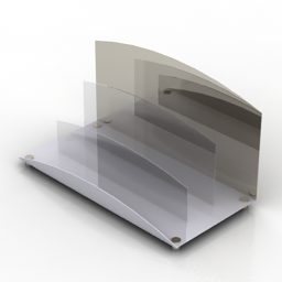 Glass Rack Office Equipment 3D-malli