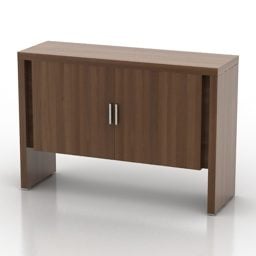 طاولة خشب حديثة الشكل نموذج ثلاثي الأبعاد