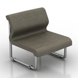 أريكة واحدة بأرجل فولاذية نموذج ثلاثي الأبعاد