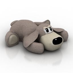 毛绒玩具小狗3d模型
