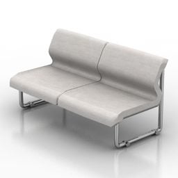 Väntar soffa stålram 3d-modell