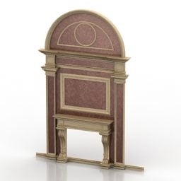 Klassisches Kaminportal-3D-Modell
