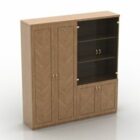 Wood Bookcase Flat Style With Shelf