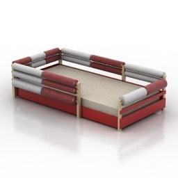 Combinación de gabinete de cama plegable modelo 3d