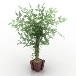 Potplant blad binnendecoratie 3D-model