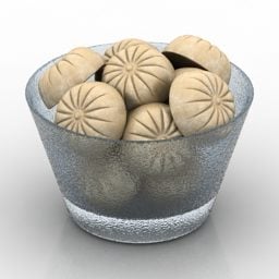 Vase With Cookies 3d model