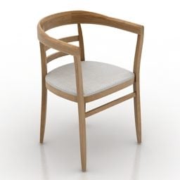 Chaise pliante simple avec cadre en acier modèle 3D
