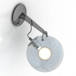 Lámpara colgante moderna con pantalla esférica modelo 3d