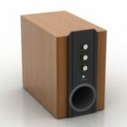 Cubierta de madera del altavoz de audio