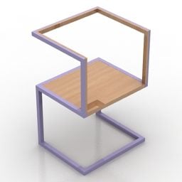 Tyylikäs nojatuoli Kaareva käsivarsi 3D-malli