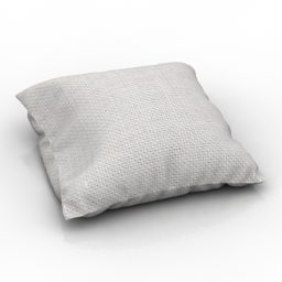 3д модель подушки из серой ткани
