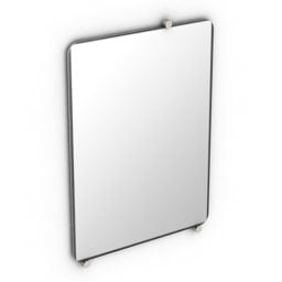 Cermin segi empat tepat pada dinding model 3d