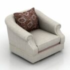 Fabric Armchair With Old Pillow