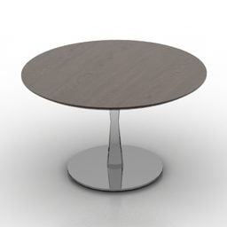 Moderne rundt bord plastmateriale 3d-modell