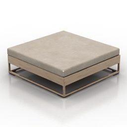 Low Seat Square Pad 3d-modell