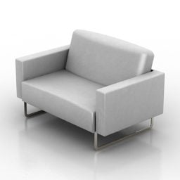 Modern Sofa Edge Smooth Back 3d model