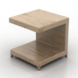 C Shape Table 3d model