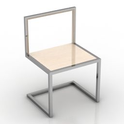Modern Bar Chair With Stool 3d model