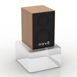 Audio Speaker With Glass Stand 3d model