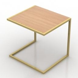 Minimalist Wood Bedside Table 3d model