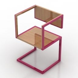 Modernism Color Armchair Wireframe 3d model