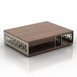 テーブルクロス付きの正方形のテーブル3Dモデル